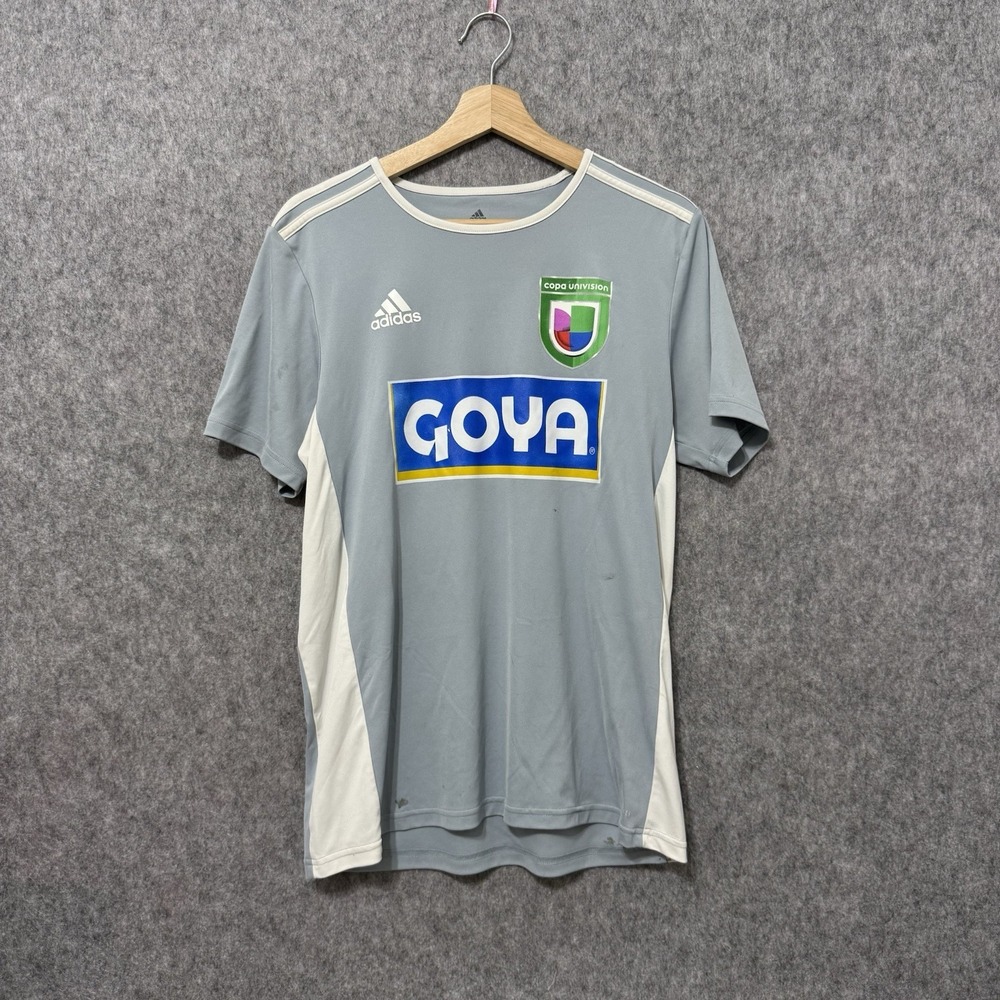 Adidas Goya Copa Univision Soccer Jersey Climalite Gray Men's Sz Medium